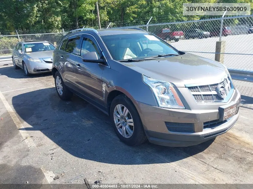 2011 Cadillac Srx Luxury Collection VIN: 3GYFNAEY5BS630909 Lot: 40504483