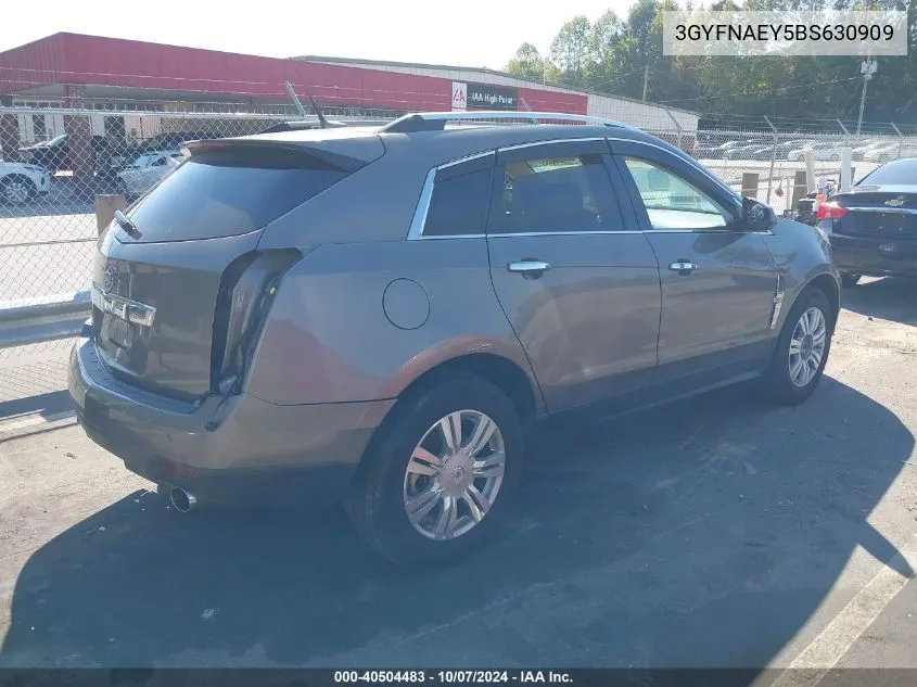 2011 Cadillac Srx Luxury Collection VIN: 3GYFNAEY5BS630909 Lot: 40504483