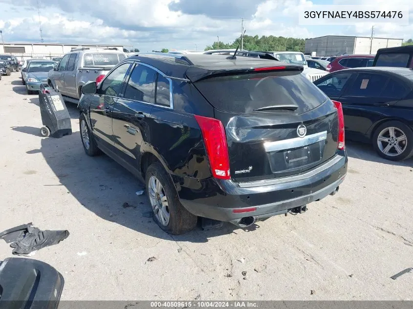 2011 Cadillac Srx Luxury Collection VIN: 3GYFNAEY4BS574476 Lot: 40509615