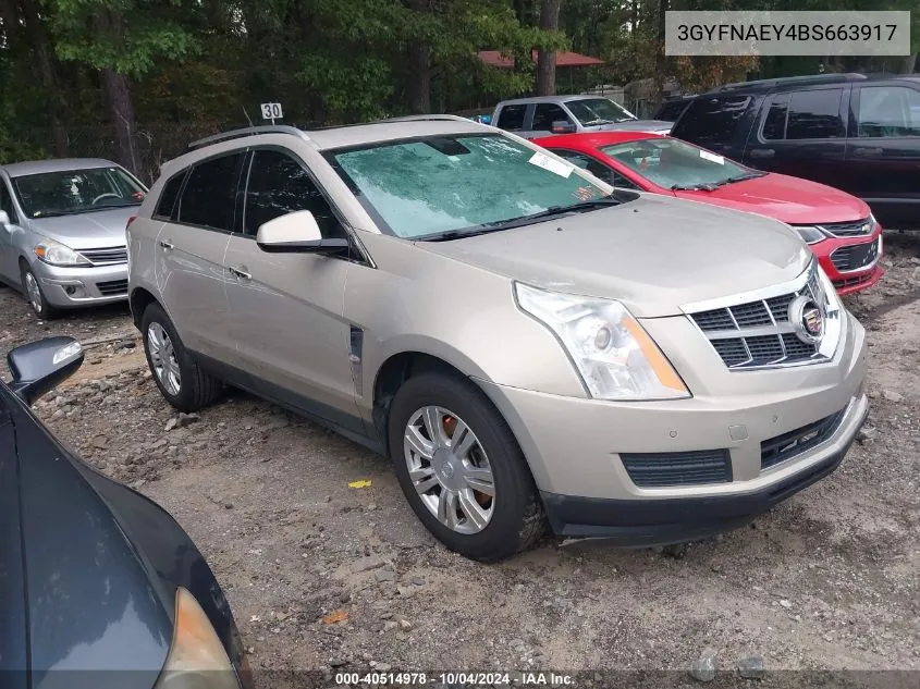 2011 Cadillac Srx Luxury Collection VIN: 3GYFNAEY4BS663917 Lot: 40514978