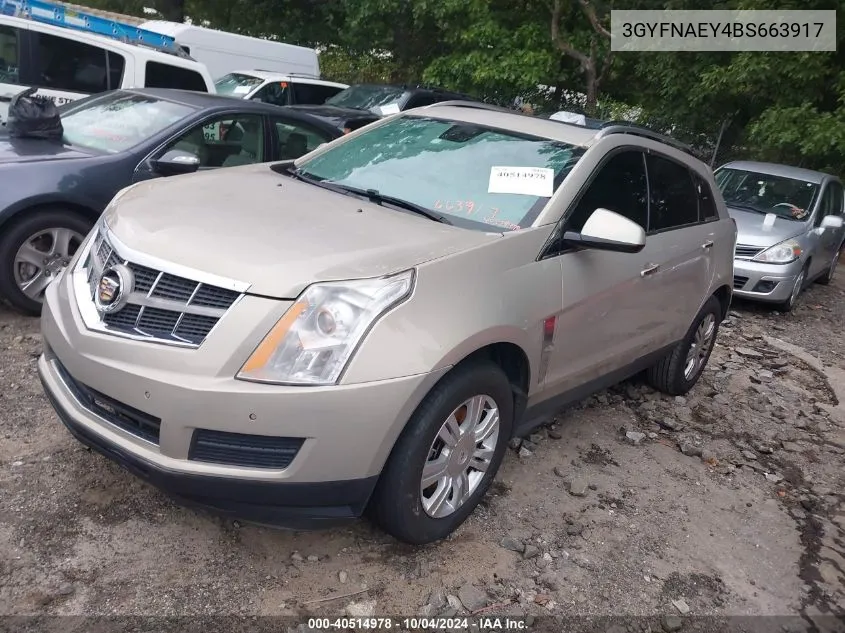 2011 Cadillac Srx Luxury Collection VIN: 3GYFNAEY4BS663917 Lot: 40514978