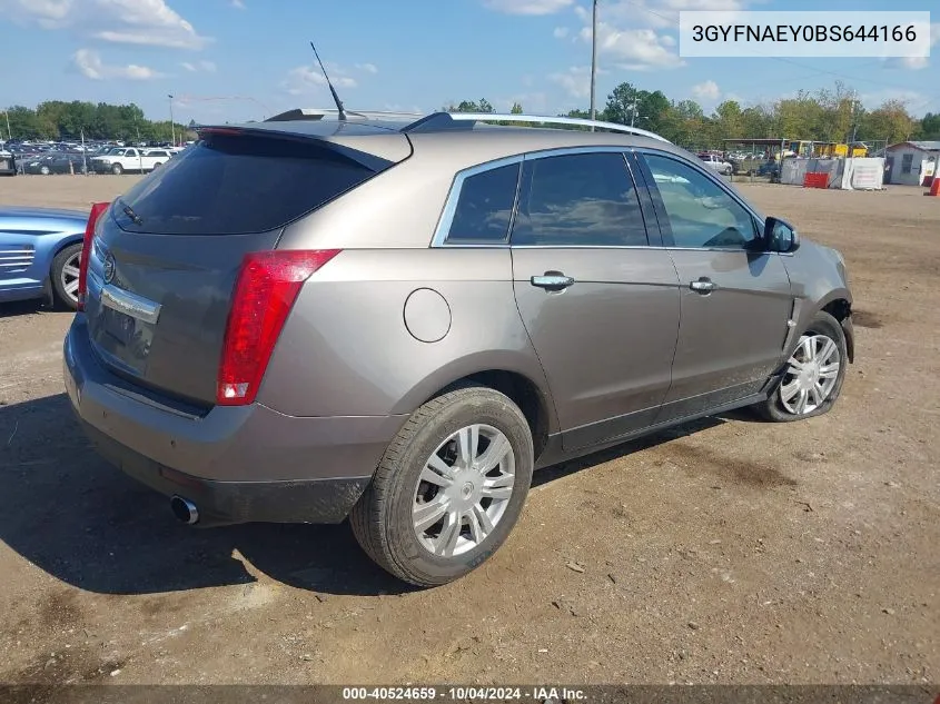 2011 Cadillac Srx Luxury Collection VIN: 3GYFNAEY0BS644166 Lot: 40524659