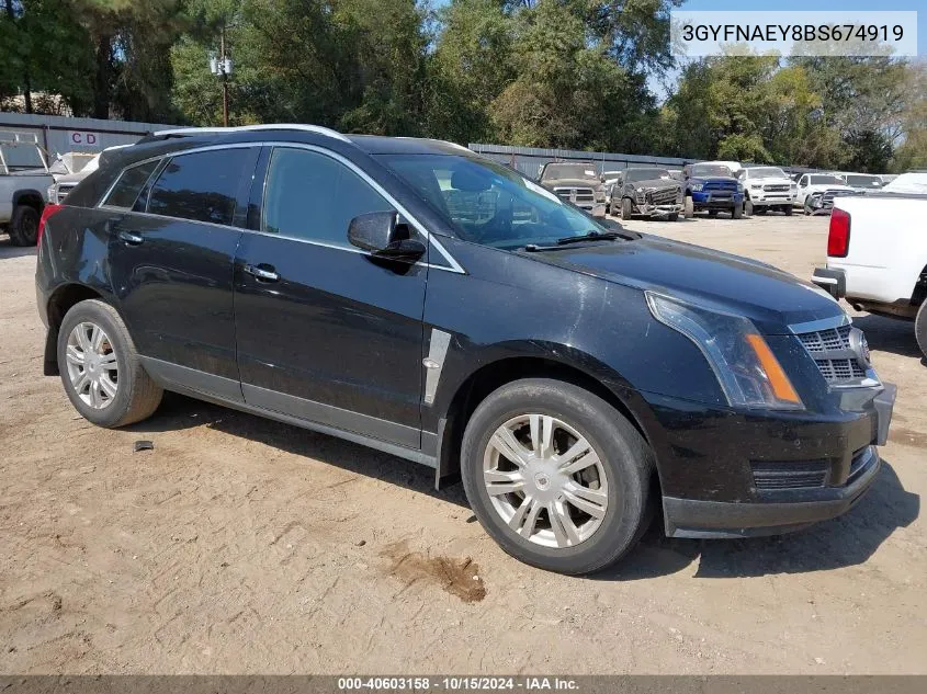 2011 Cadillac Srx Luxury Collection VIN: 3GYFNAEY8BS674919 Lot: 40603158