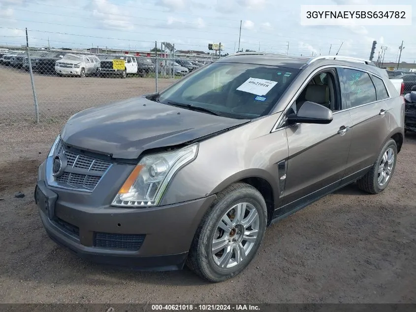 3GYFNAEY5BS634782 2011 Cadillac Srx Luxury Collection