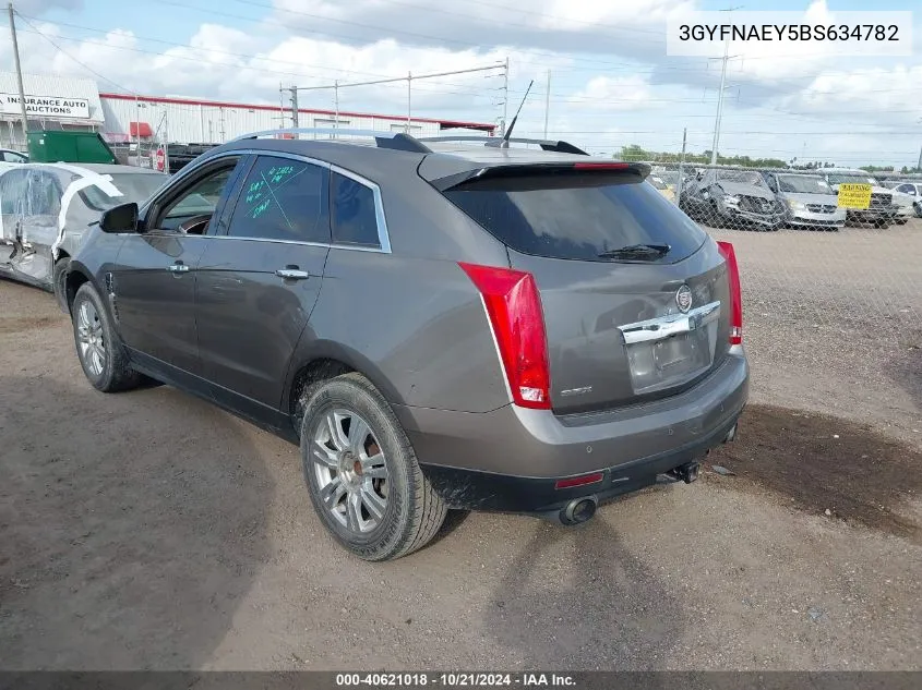 3GYFNAEY5BS634782 2011 Cadillac Srx Luxury Collection