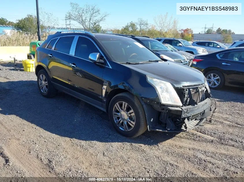 3GYFNAEY1BS548983 2011 Cadillac Srx Luxury Collection