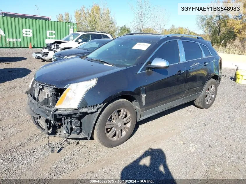 2011 Cadillac Srx Luxury Collection VIN: 3GYFNAEY1BS548983 Lot: 40627575