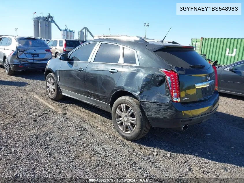 3GYFNAEY1BS548983 2011 Cadillac Srx Luxury Collection