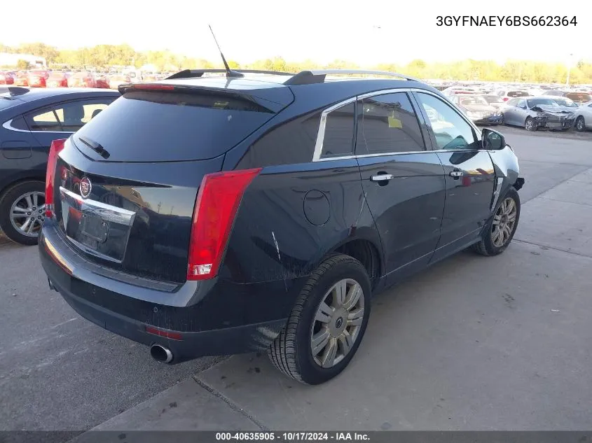 2011 Cadillac Srx Luxury Collection VIN: 3GYFNAEY6BS662364 Lot: 40635905