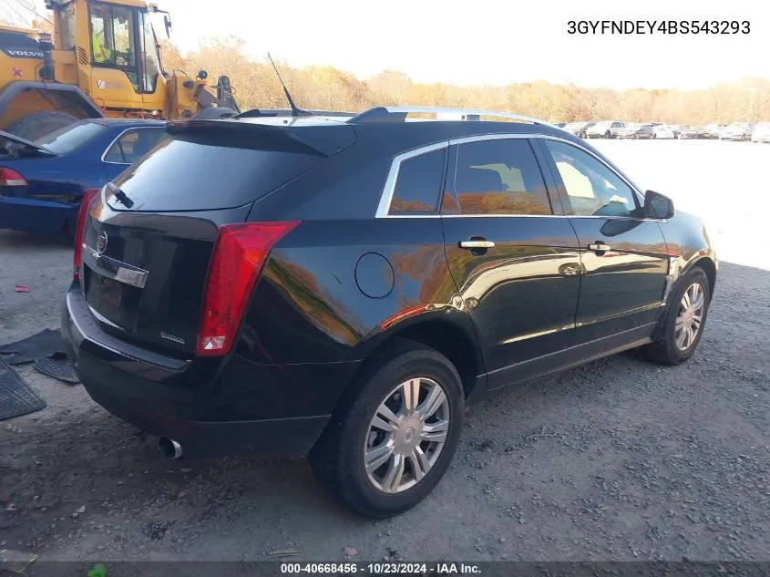 3GYFNDEY4BS543293 2011 Cadillac Srx Luxury Collection