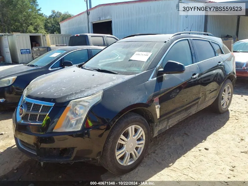 3GYFNGEY7BS559523 2011 Cadillac Srx Standard