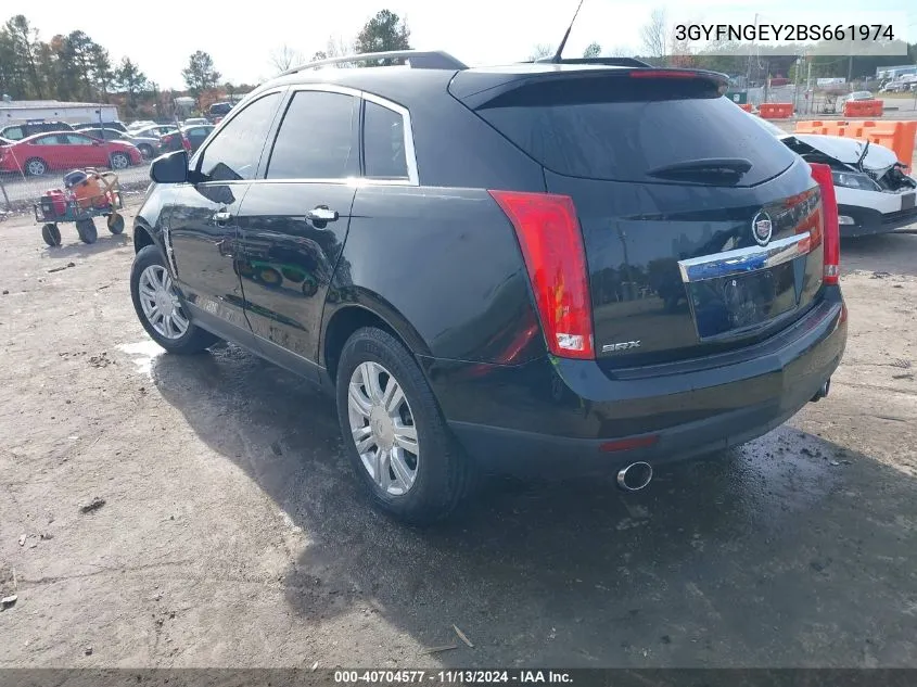 2011 Cadillac Srx Standard VIN: 3GYFNGEY2BS661974 Lot: 40704577