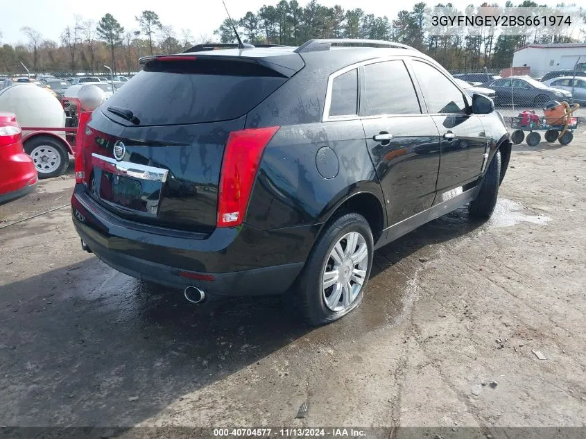 2011 Cadillac Srx Standard VIN: 3GYFNGEY2BS661974 Lot: 40704577