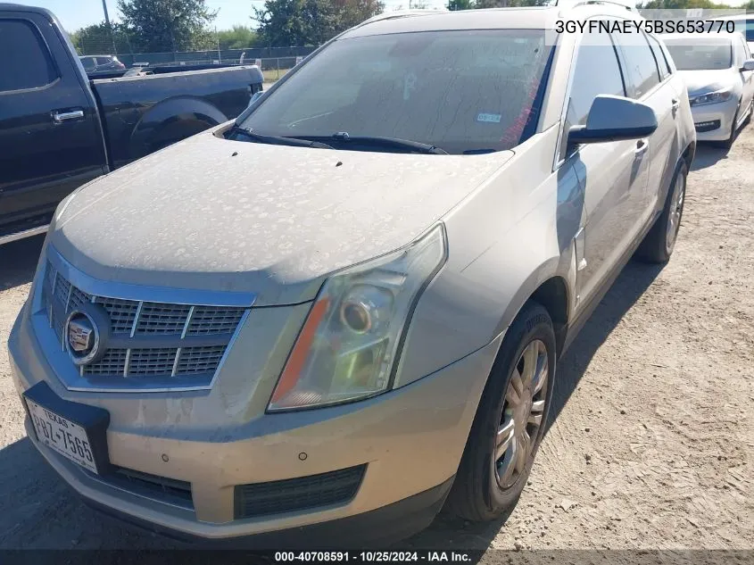 3GYFNAEY5BS653770 2011 Cadillac Srx Luxury Collection