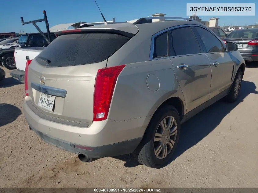 3GYFNAEY5BS653770 2011 Cadillac Srx Luxury Collection