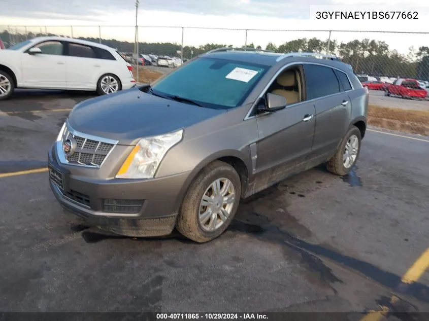 2011 Cadillac Srx Luxury Collection VIN: 3GYFNAEY1BS677662 Lot: 40711865