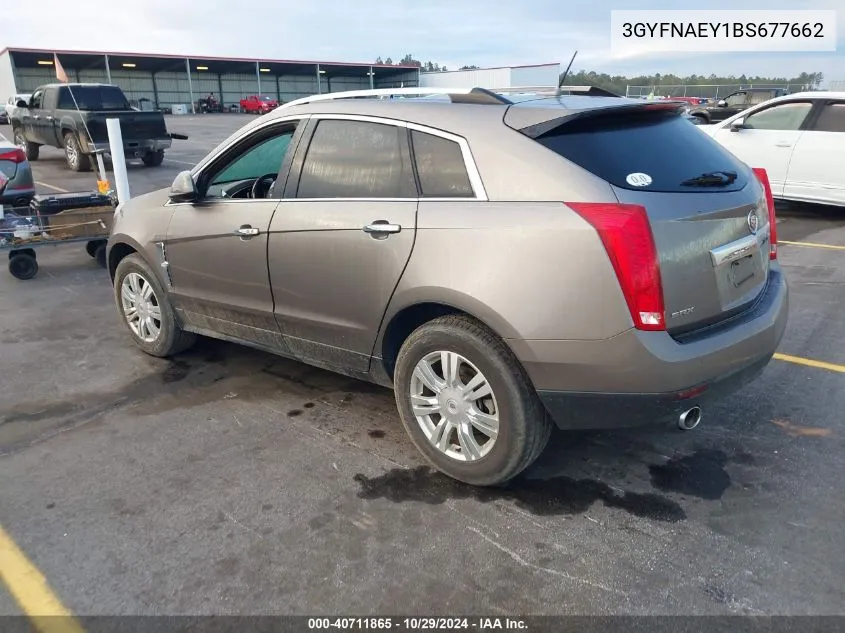 2011 Cadillac Srx Luxury Collection VIN: 3GYFNAEY1BS677662 Lot: 40711865