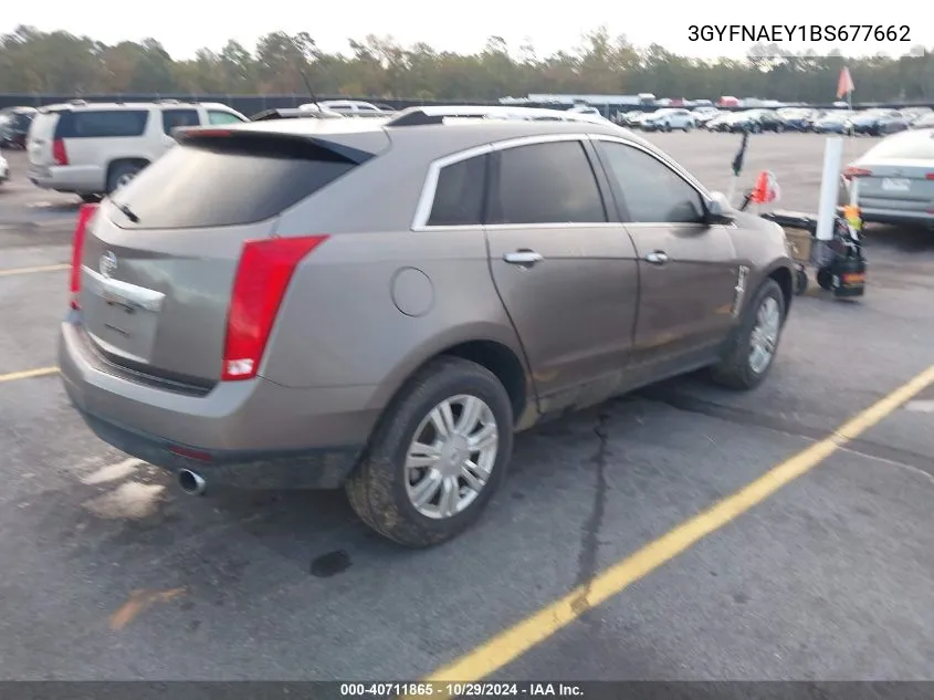 2011 Cadillac Srx Luxury Collection VIN: 3GYFNAEY1BS677662 Lot: 40711865