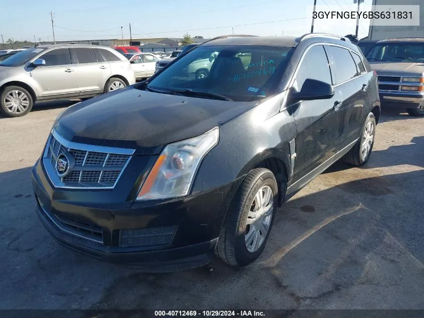 2011 Cadillac Srx Standard VIN: 3GYFNGEY6BS631831 Lot: 40712469