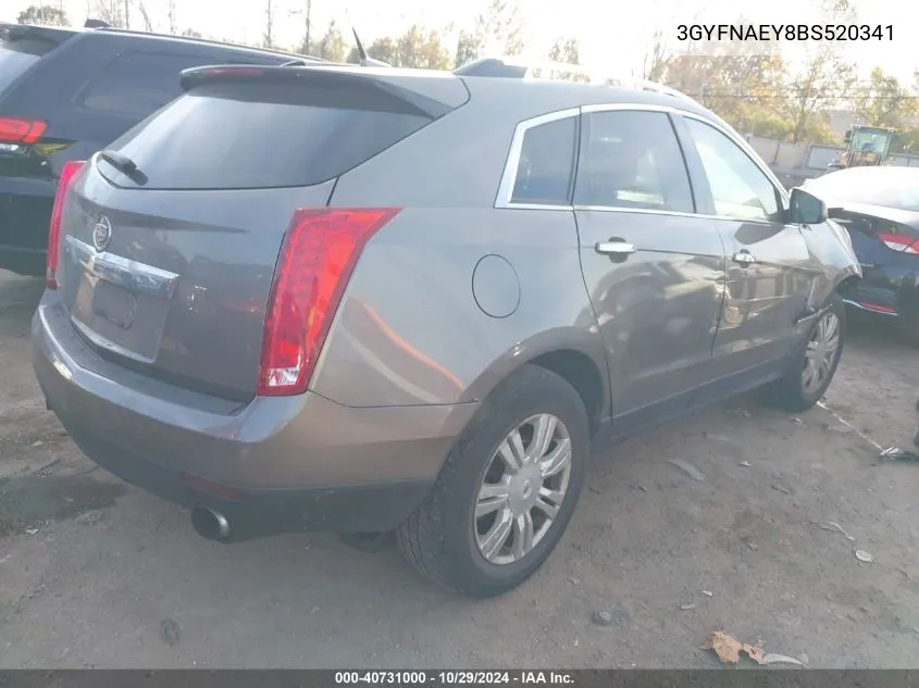 2011 Cadillac Srx Luxury Collection VIN: 3GYFNAEY8BS520341 Lot: 40731000