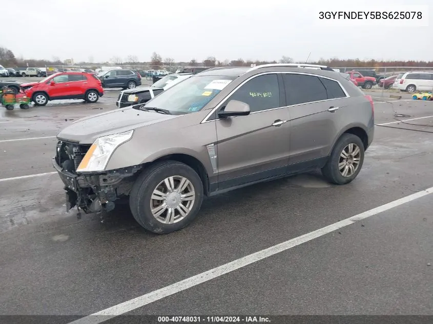 2011 Cadillac Srx Luxury Collection VIN: 3GYFNDEY5BS625078 Lot: 40748031