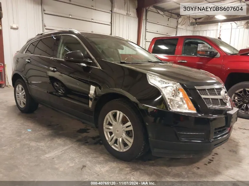 2011 Cadillac Srx Luxury Collection VIN: 3GYFNAEY0BS607604 Lot: 40765120