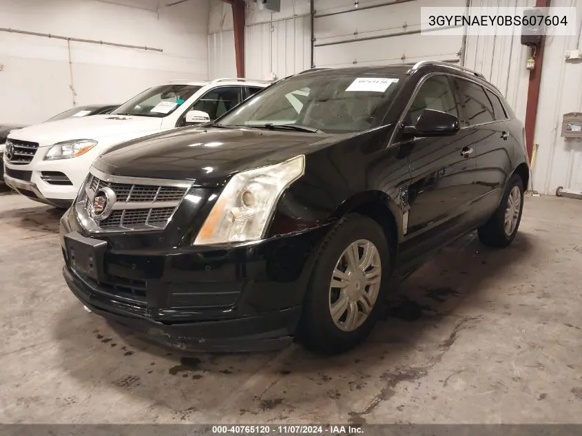 2011 Cadillac Srx Luxury Collection VIN: 3GYFNAEY0BS607604 Lot: 40765120