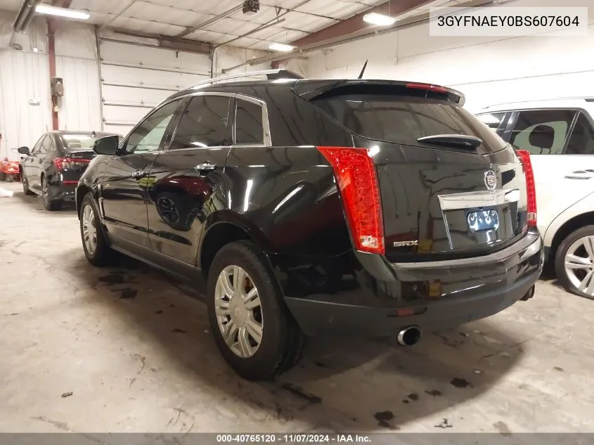 2011 Cadillac Srx Luxury Collection VIN: 3GYFNAEY0BS607604 Lot: 40765120