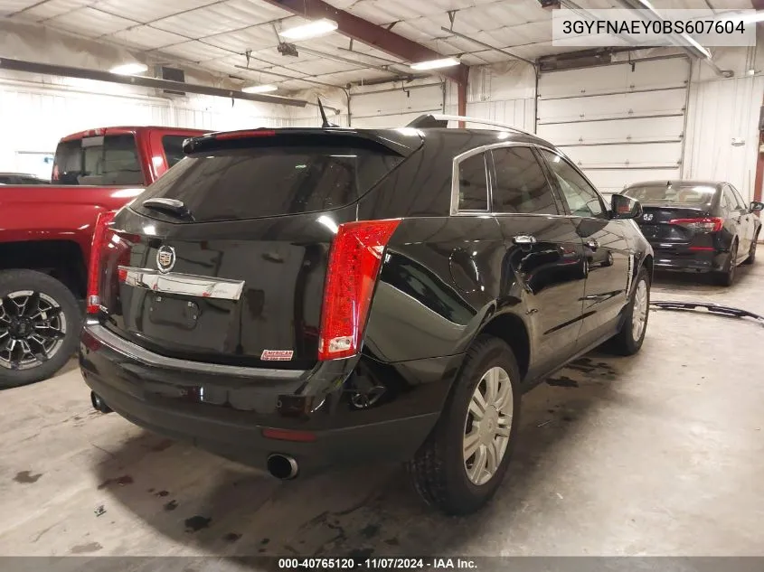 2011 Cadillac Srx Luxury Collection VIN: 3GYFNAEY0BS607604 Lot: 40765120