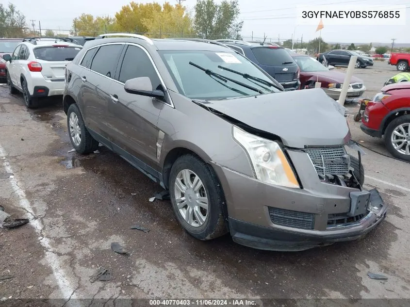 2011 Cadillac Srx Luxury Collection VIN: 3GYFNAEY0BS576855 Lot: 40770403