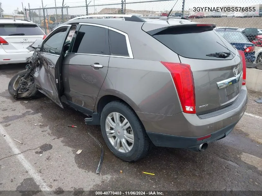 2011 Cadillac Srx Luxury Collection VIN: 3GYFNAEY0BS576855 Lot: 40770403