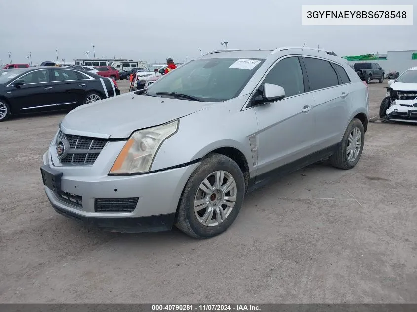 2011 Cadillac Srx Luxury Collection VIN: 3GYFNAEY8BS678548 Lot: 40790281