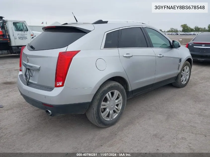 2011 Cadillac Srx Luxury Collection VIN: 3GYFNAEY8BS678548 Lot: 40790281