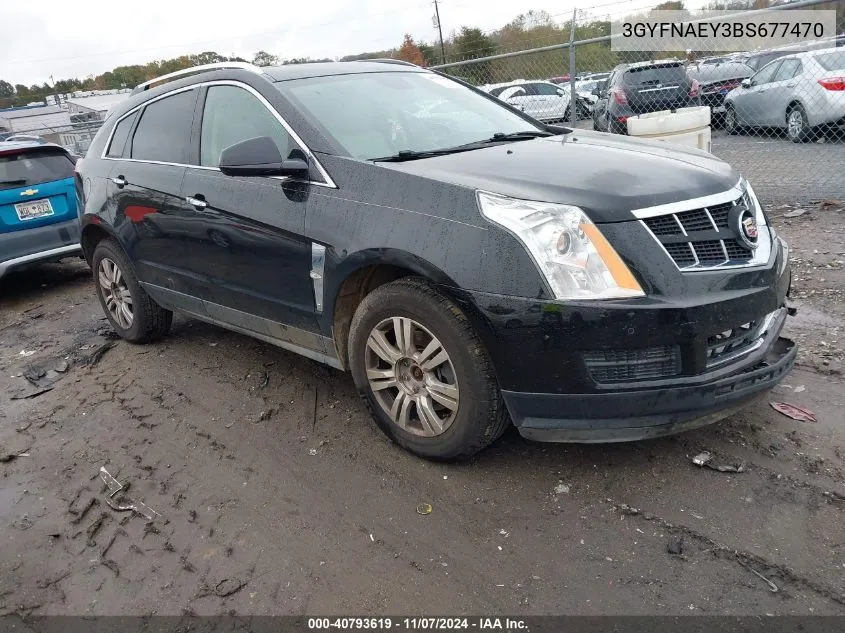 3GYFNAEY3BS677470 2011 Cadillac Srx Luxury Collection