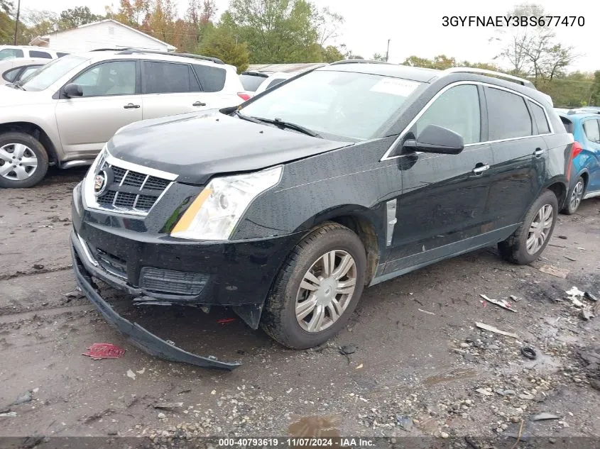 3GYFNAEY3BS677470 2011 Cadillac Srx Luxury Collection