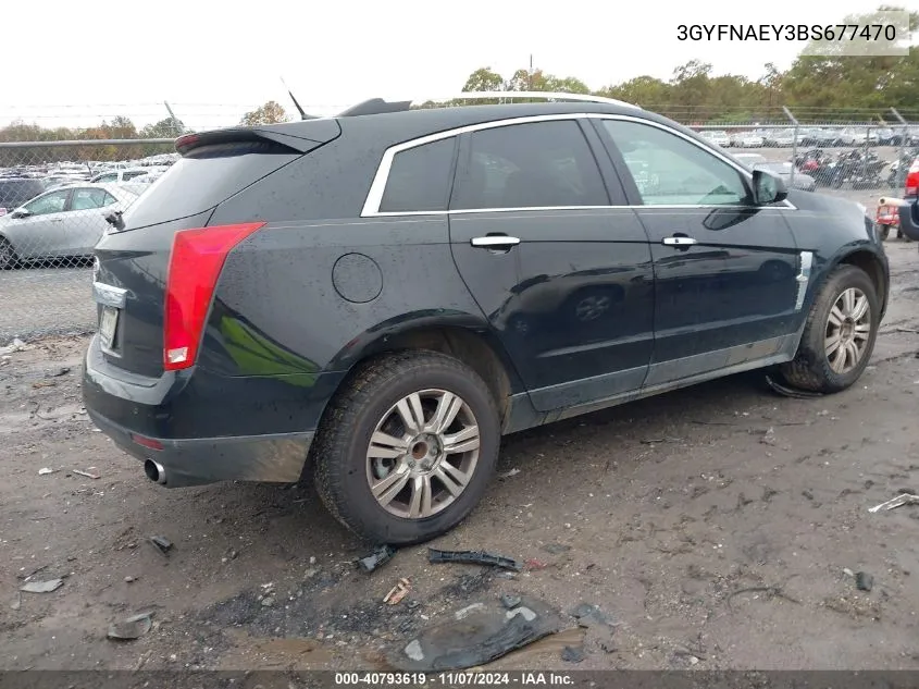 3GYFNAEY3BS677470 2011 Cadillac Srx Luxury Collection