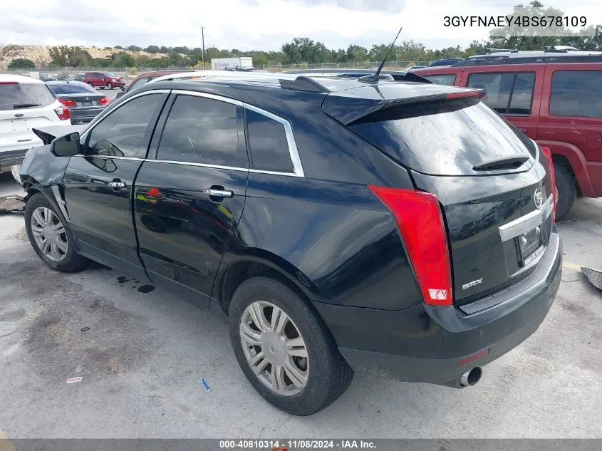 2011 Cadillac Srx Luxury Collection VIN: 3GYFNAEY4BS678109 Lot: 40810314