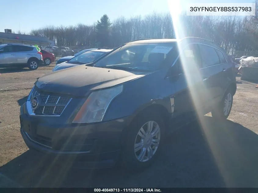 2011 Cadillac Srx Standard VIN: 3GYFNGEY8BS537983 Lot: 40849713