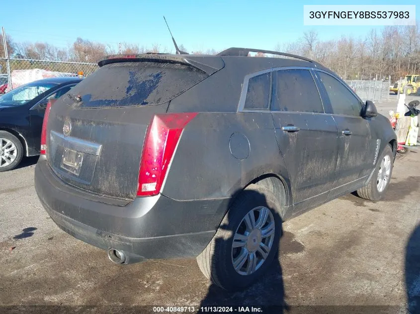 2011 Cadillac Srx Standard VIN: 3GYFNGEY8BS537983 Lot: 40849713