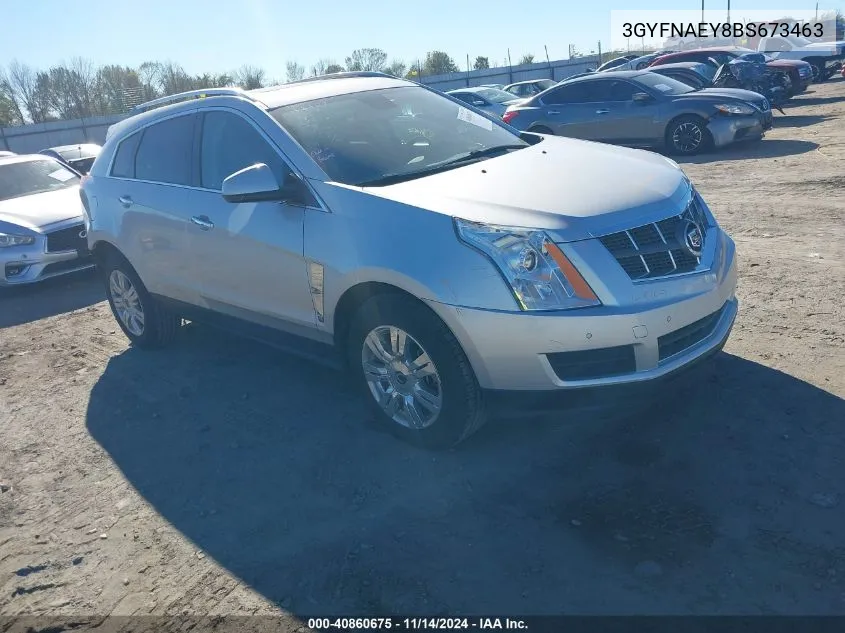 3GYFNAEY8BS673463 2011 Cadillac Srx Luxury Collection