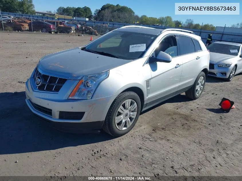 3GYFNAEY8BS673463 2011 Cadillac Srx Luxury Collection