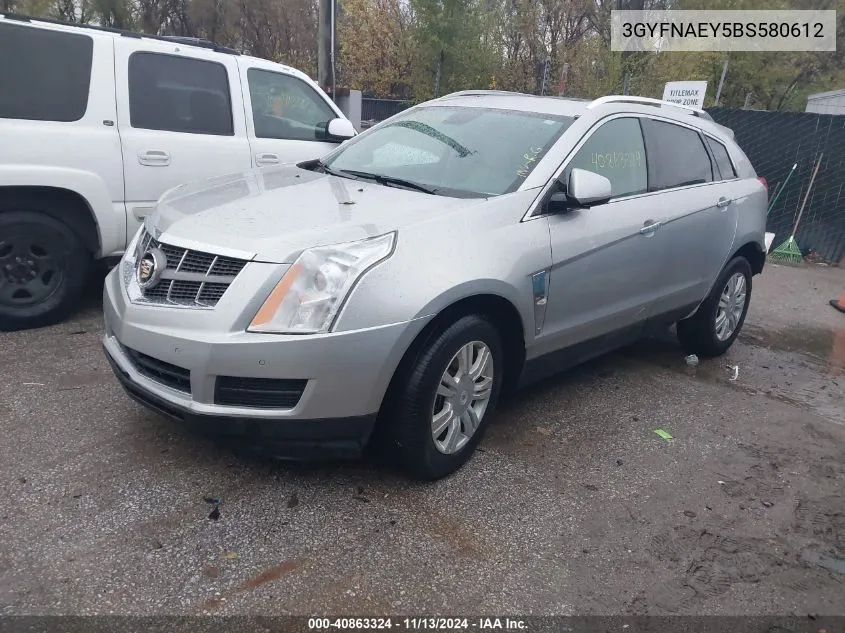 2011 Cadillac Srx Luxury Collection VIN: 3GYFNAEY5BS580612 Lot: 40863324