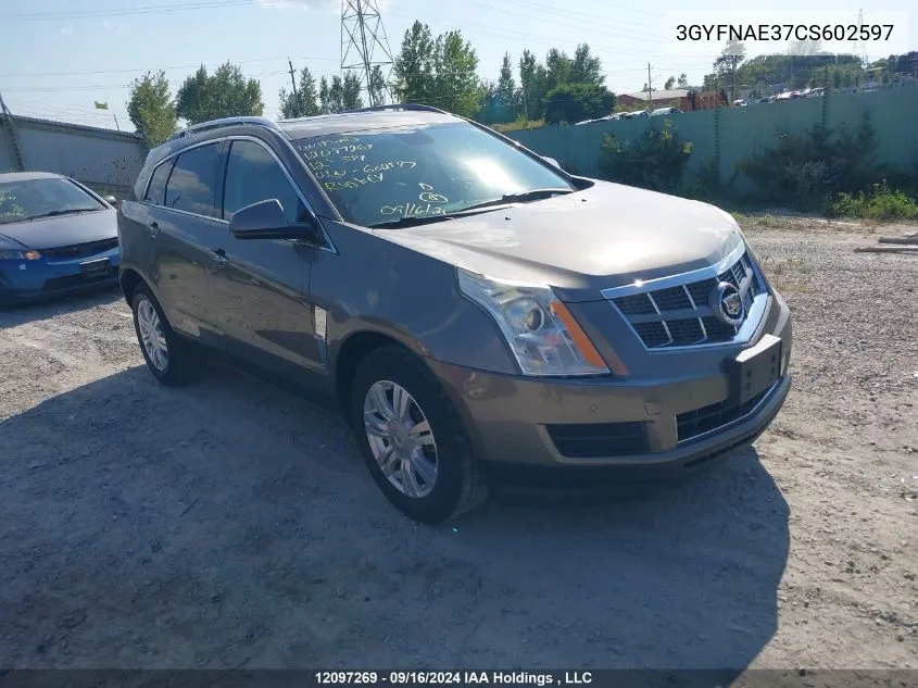 2012 Cadillac Srx VIN: 3GYFNAE37CS602597 Lot: 12097269