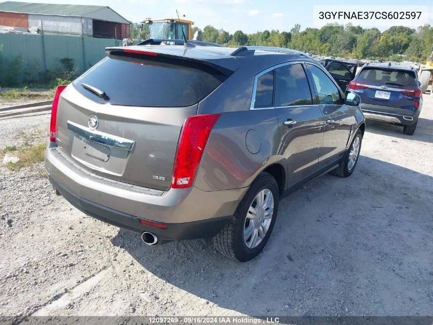 3GYFNAE37CS602597 2012 Cadillac Srx