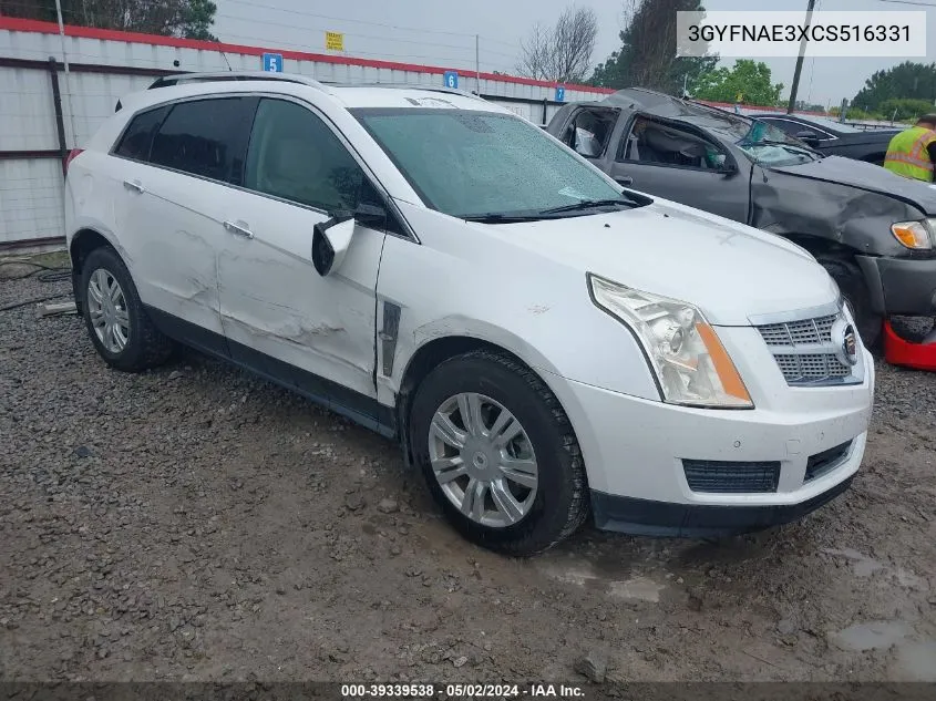 3GYFNAE3XCS516331 2012 Cadillac Srx Luxury Collection