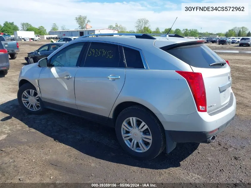 3GYFNDE34CS572962 2012 Cadillac Srx Luxury Collection