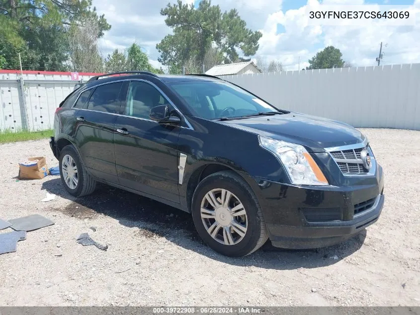 2012 Cadillac Srx Standard VIN: 3GYFNGE37CS643069 Lot: 39722908