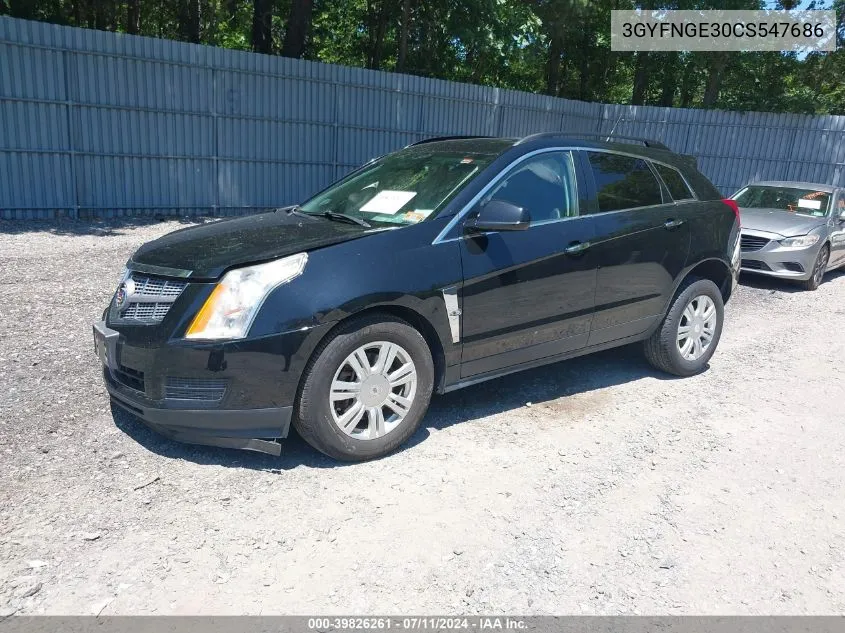 2012 Cadillac Srx Standard VIN: 3GYFNGE30CS547686 Lot: 39826261