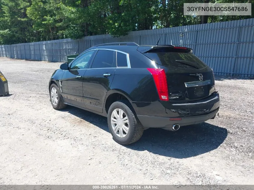 2012 Cadillac Srx Standard VIN: 3GYFNGE30CS547686 Lot: 39826261