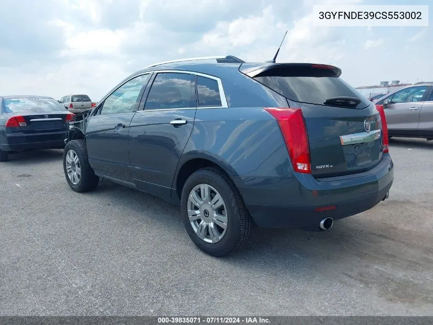 2012 Cadillac Srx Luxury Collection VIN: 3GYFNDE39CS553002 Lot: 39835071